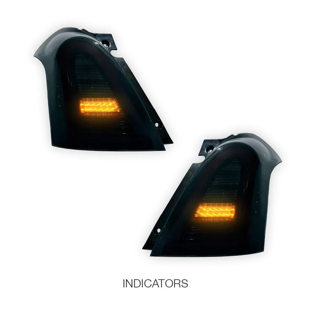 Suzuki Swift EZ (2004 - 2010) Smoked 3D Full LED Stripe Bar Tail Lights LH + RH - Image 4