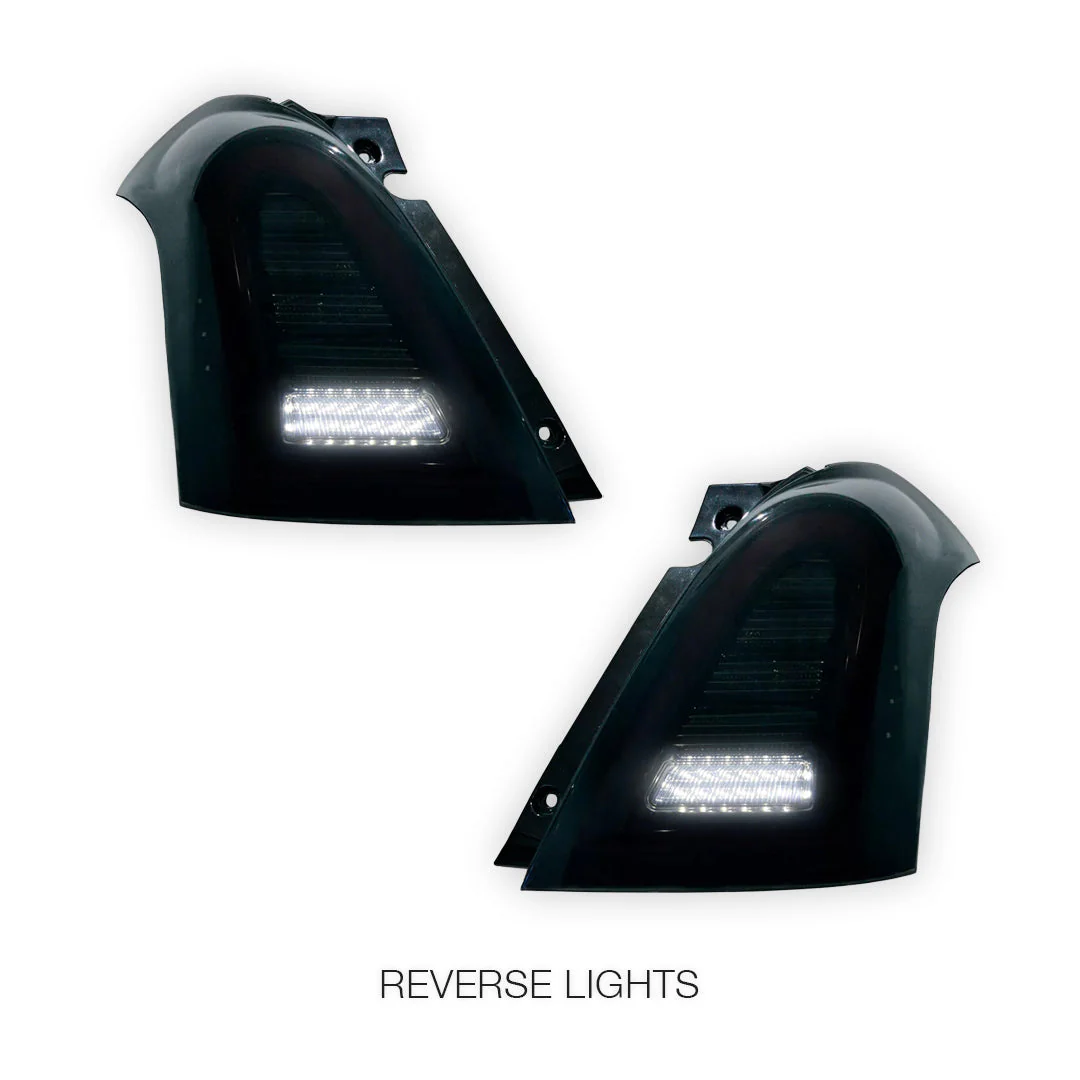 Suzuki Swift EZ (2004 - 2010) Smoked 3D Full LED Stripe Bar Tail Lights LH + RH - Image 5