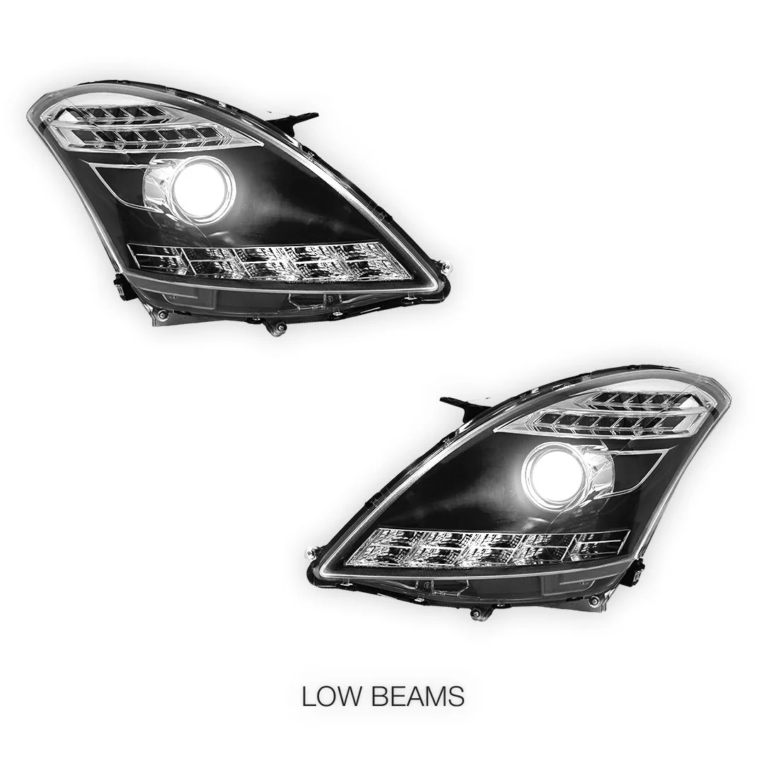 Suzuki Swift FZ (2011 - 2017) Black LED DRL Projector Headlights LH + RH - Image 10