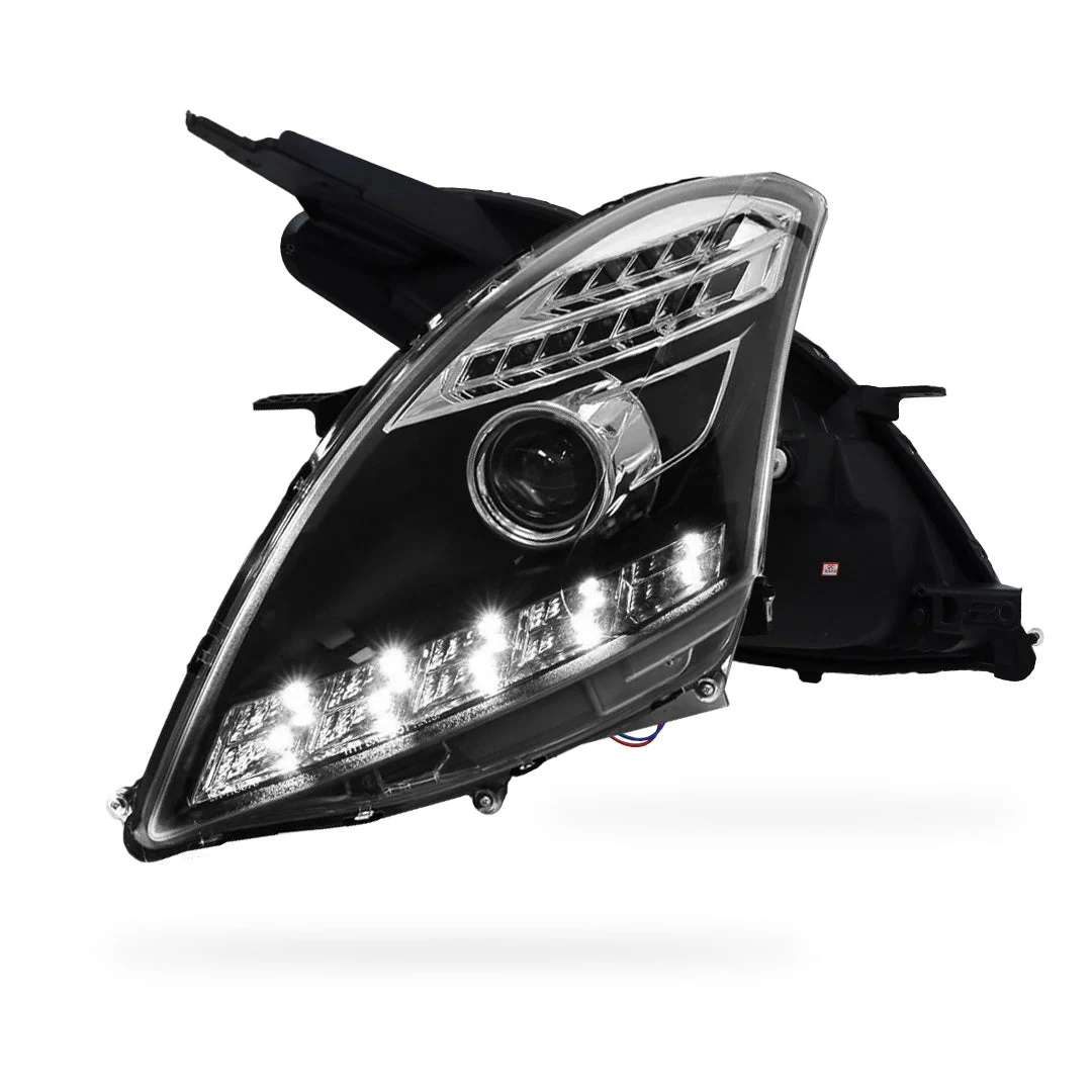 Suzuki Swift FZ (2011 - 2017) Black LED DRL Projector Headlights LH + RH - Image 7