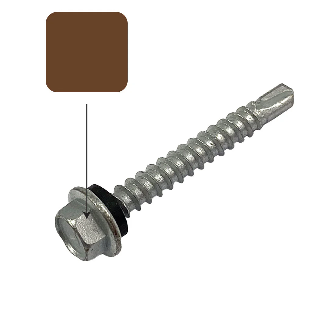Terrain Colorbond 10g-16 x 16mm Hex Head Self Drilling Screw Tek with NEO Seal Galvanised - Image 2
