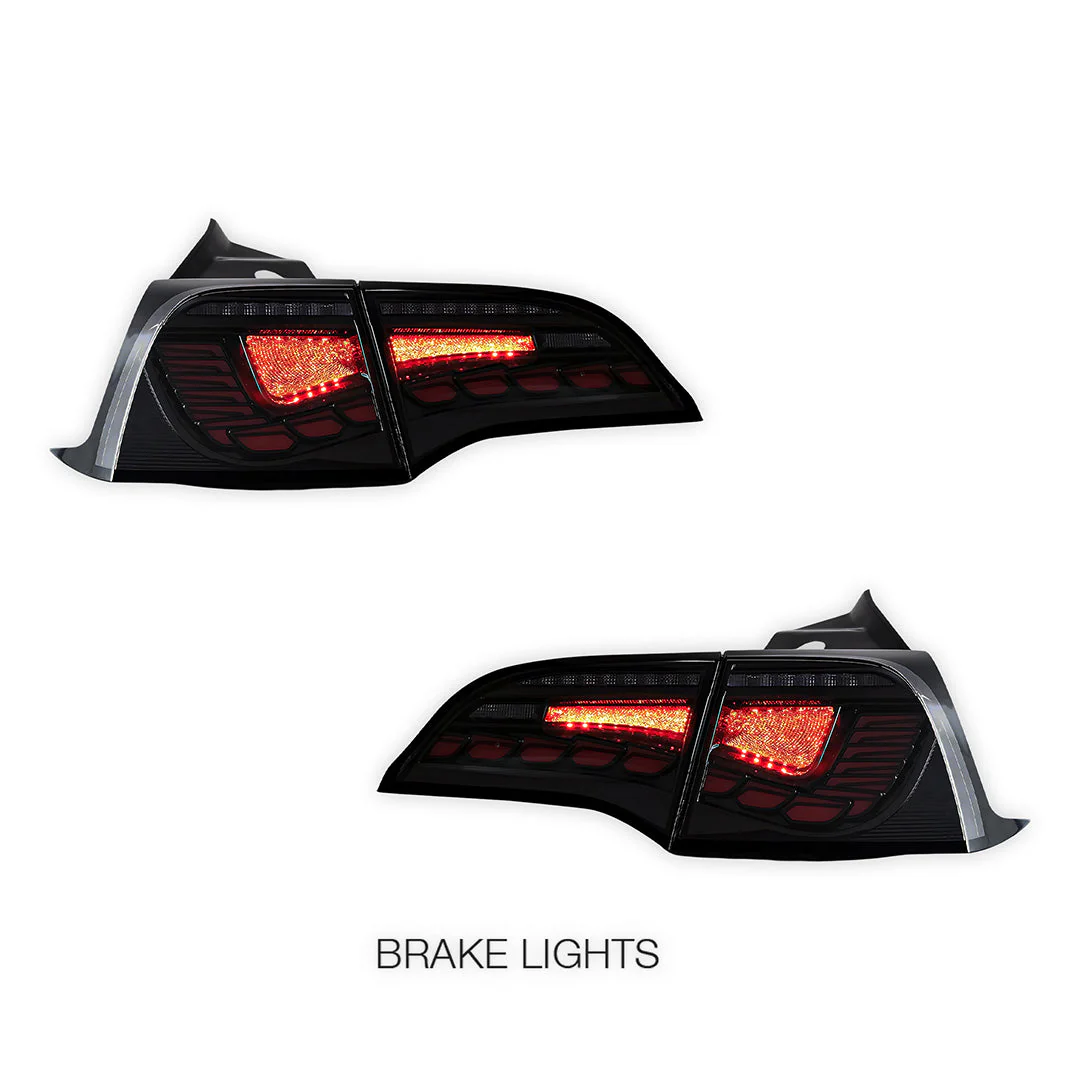 Tesla Model 3 Sedan (2017 - 2022) Sequential Clear Tail Lights LH + RH - Image 3