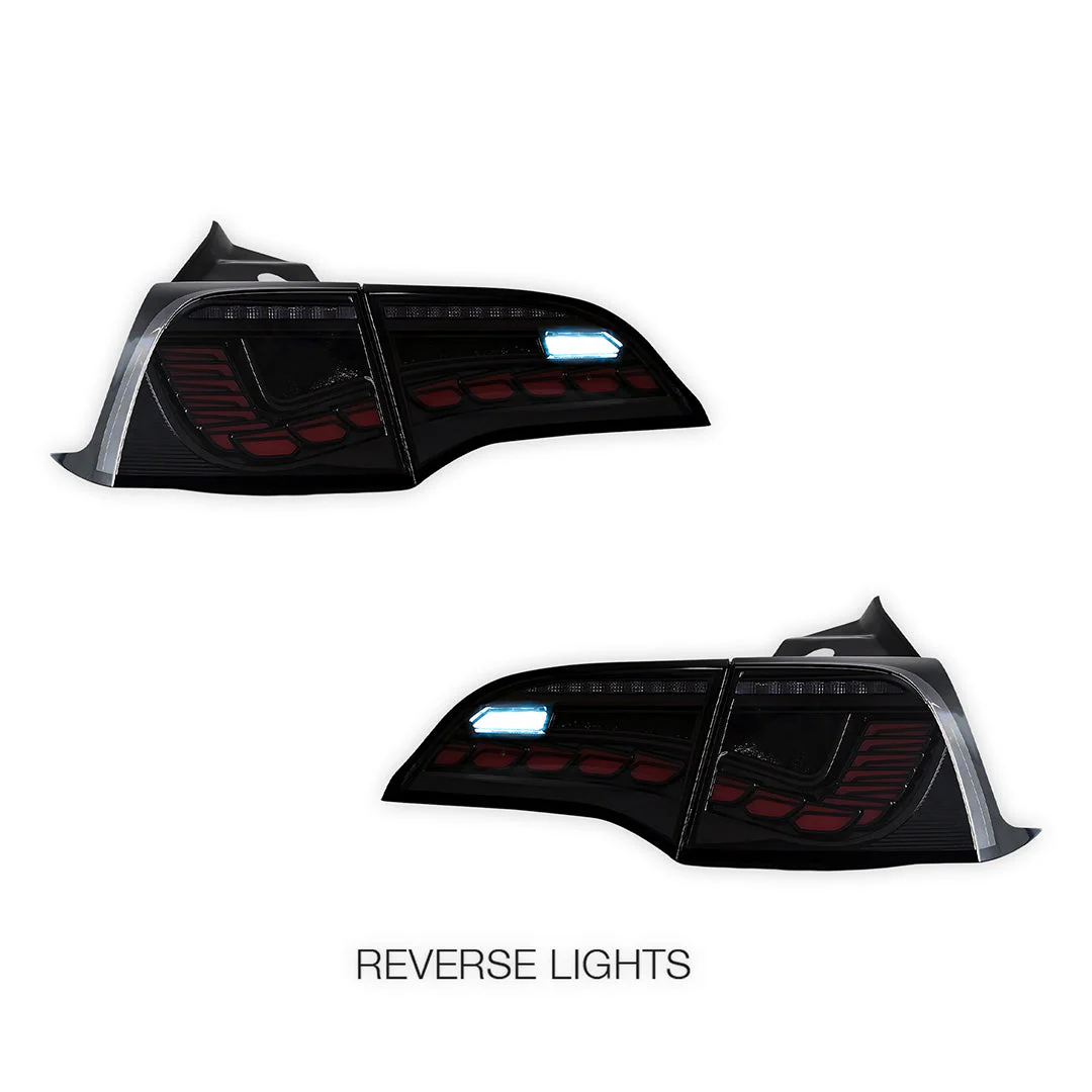 Tesla Model 3 Sedan (2017 - 2022) Sequential Clear Tail Lights LH + RH - Image 5