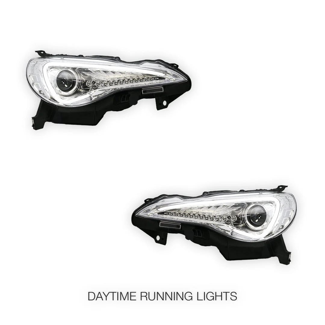 Toyota 86 1st Gen (2012 - 2016) Crystal Clear LED DRL Headlights LH + RH - Image 2