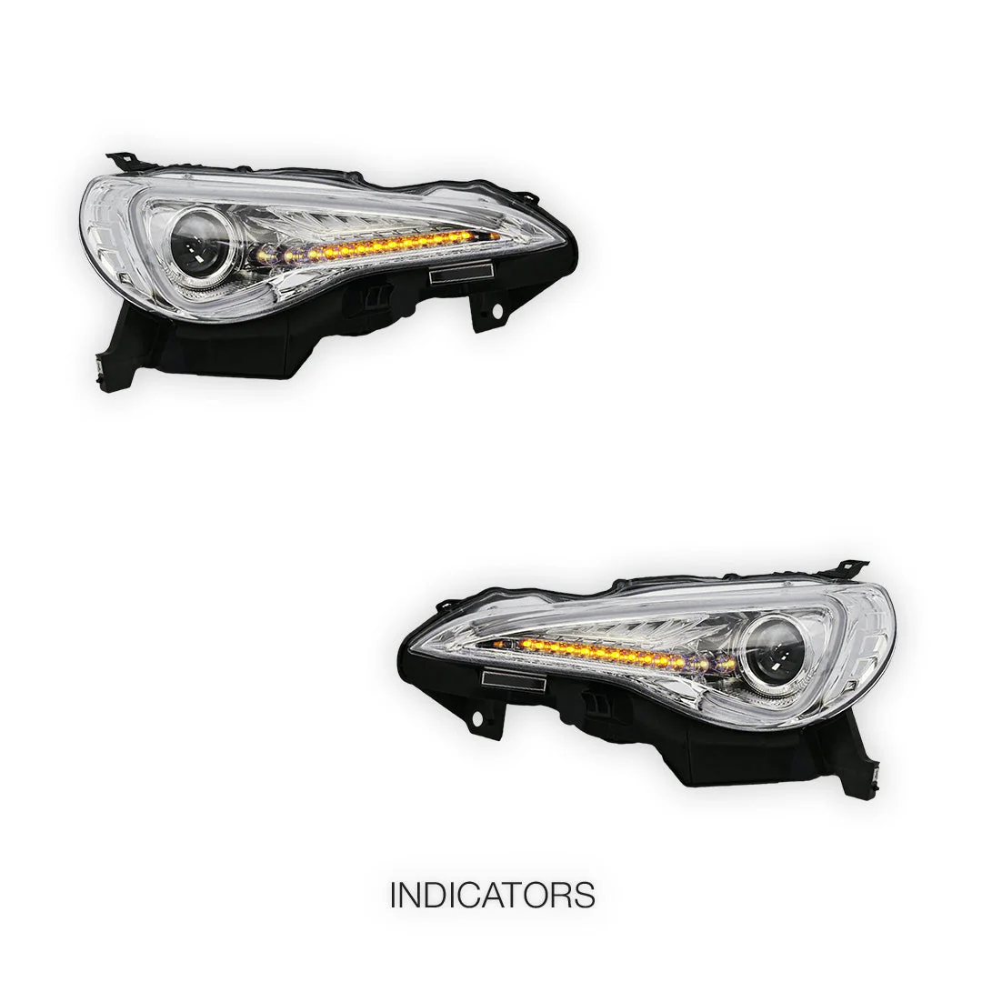 Toyota 86 1st Gen (2012 - 2016) Crystal Clear LED DRL Headlights LH + RH - Image 3