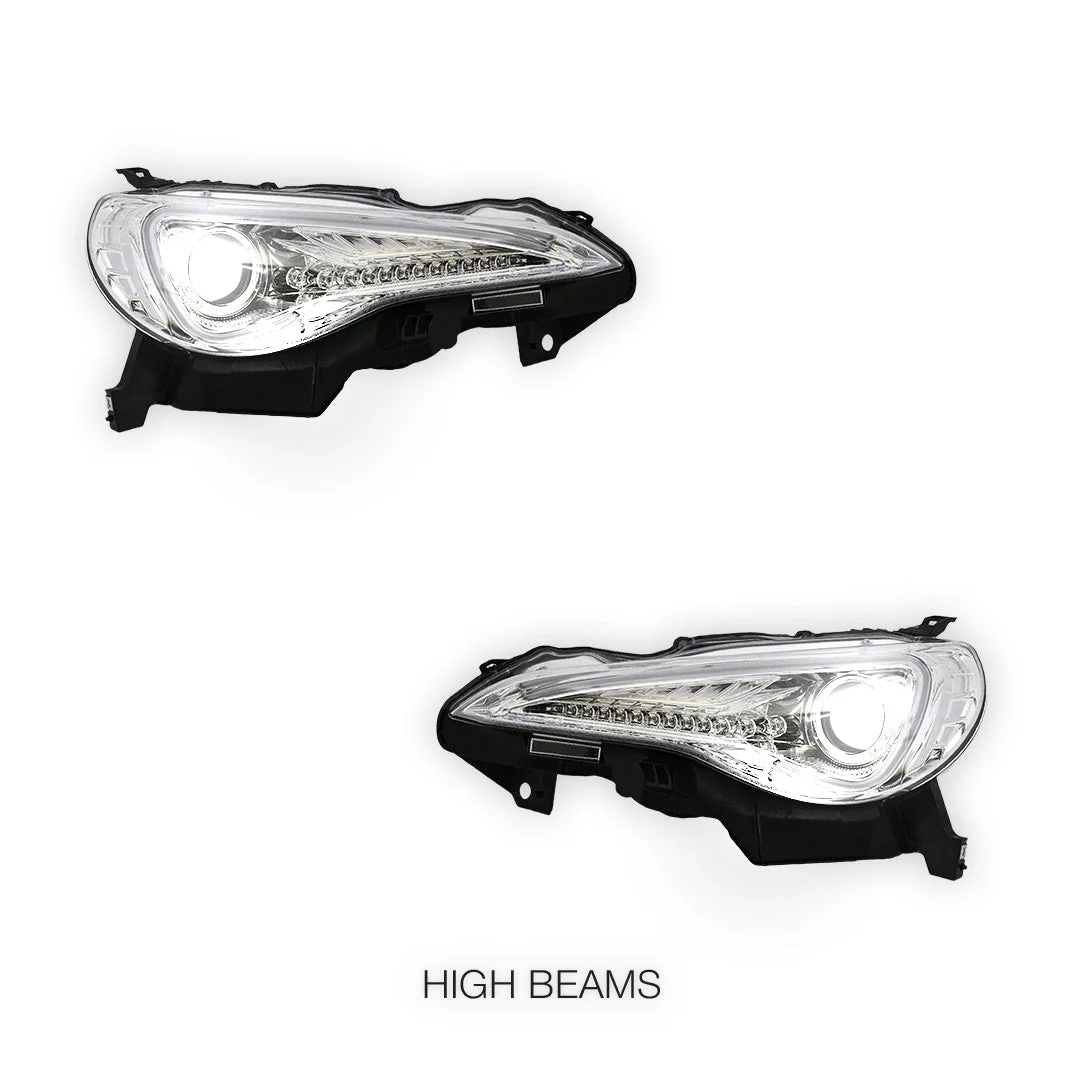 Toyota 86 1st Gen (2012 - 2016) Crystal Clear LED DRL Headlights LH + RH - Image 5