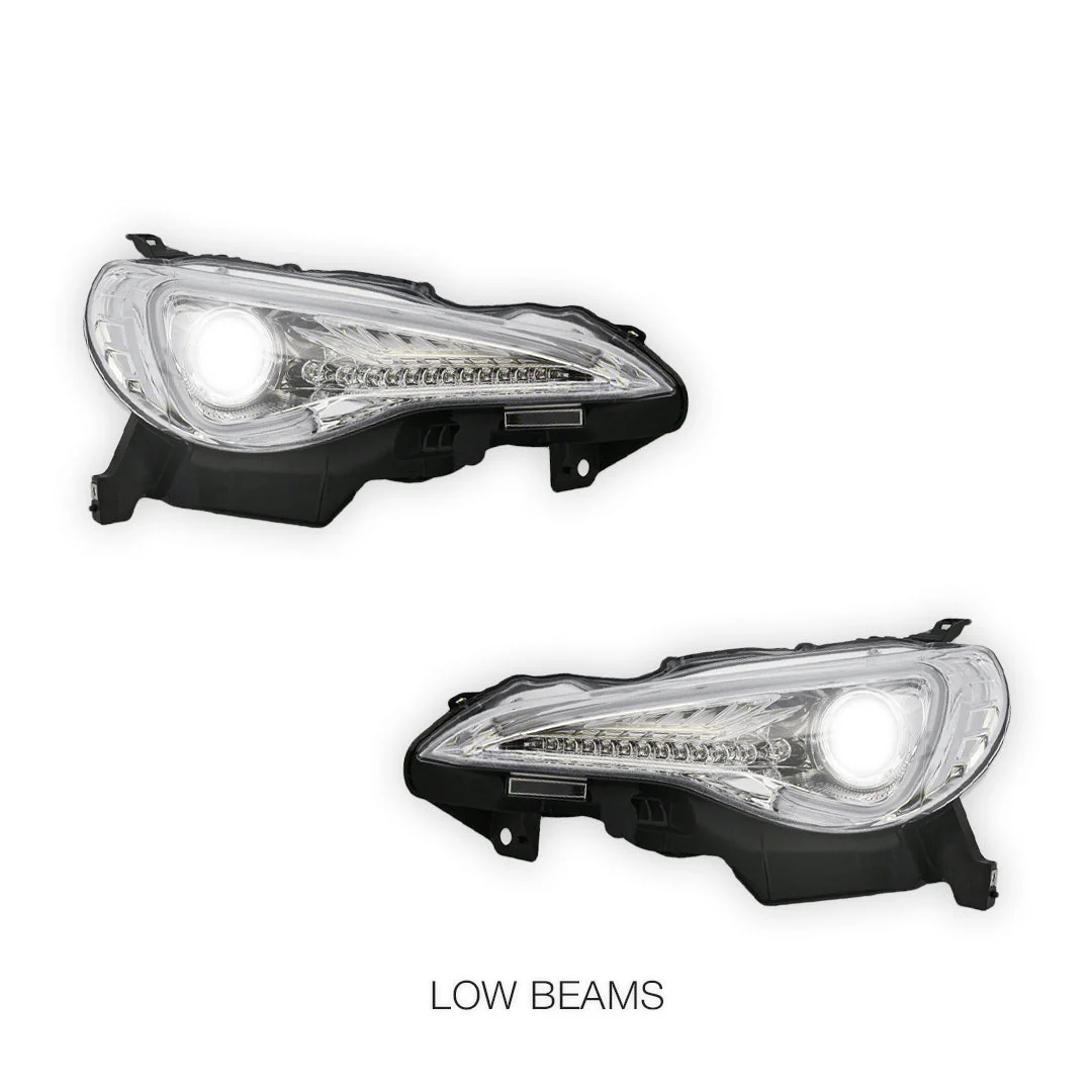 Toyota 86 1st Gen (2012 - 2020) Clear 3D LED DRL Headlights LH + RH - Image 4
