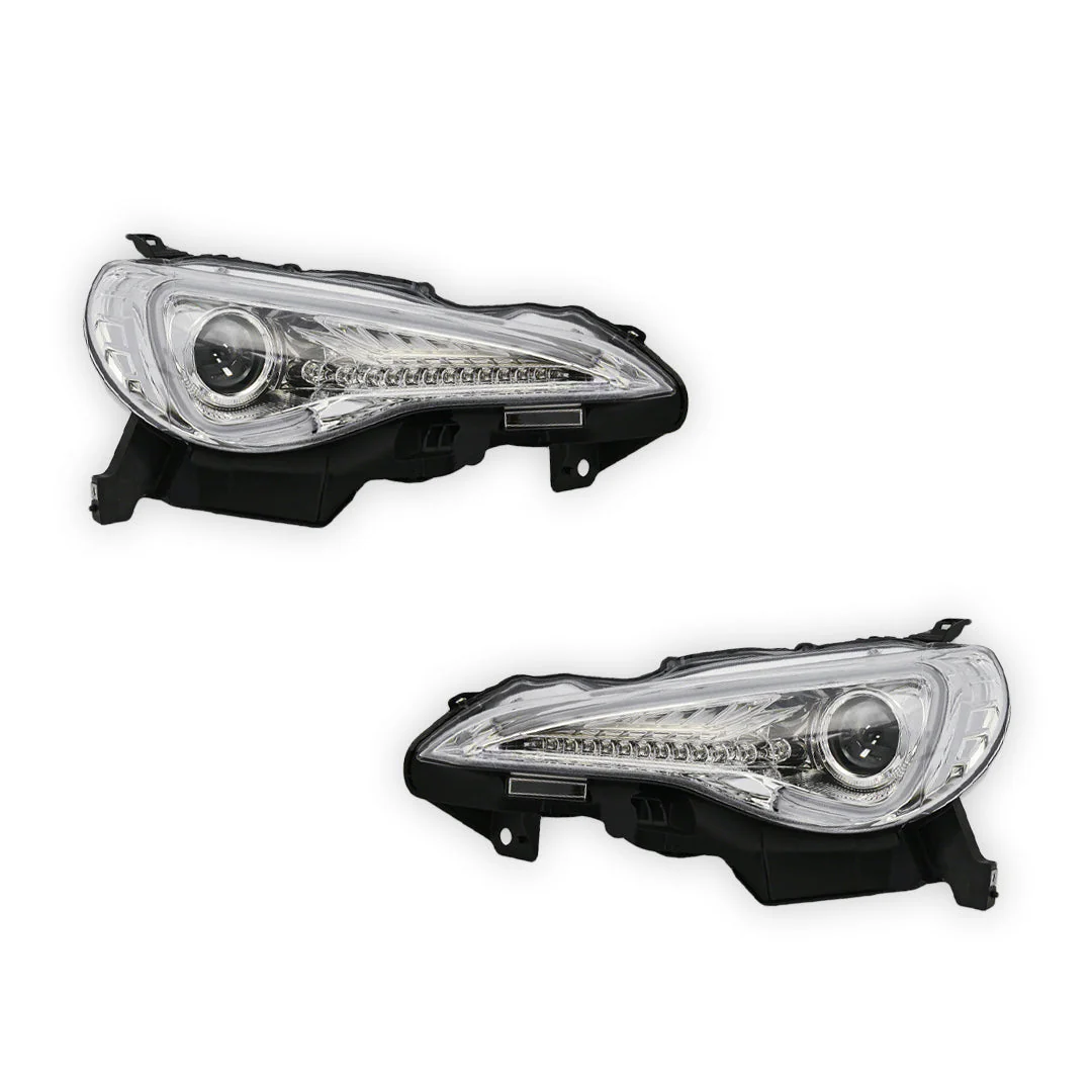 Toyota 86 1st Gen (2012 - 2020) Clear 3D LED DRL Headlights LH + RH - Image 6