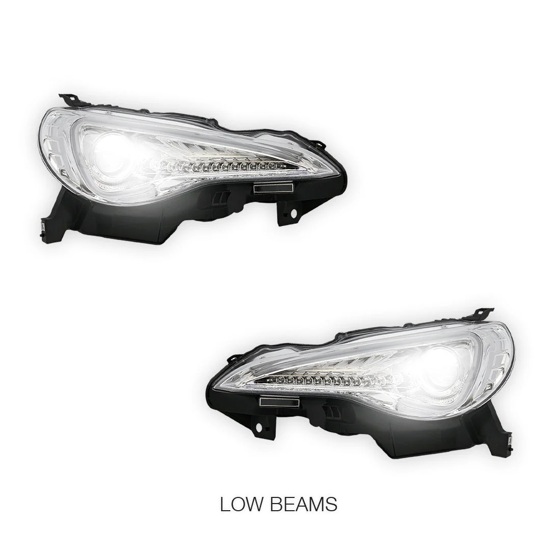 Toyota 86 1st Gen (2017 - 2020) Clear 3D LED DRL Headlights LH + RH - Image 4
