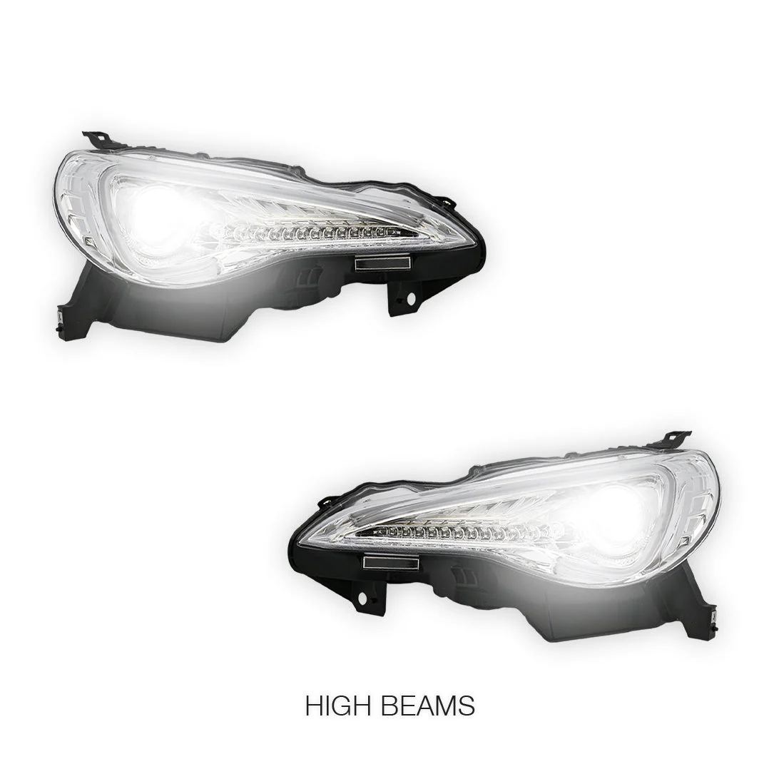 Toyota 86 1st Gen (2017 - 2020) Clear 3D LED DRL Headlights LH + RH - Image 5