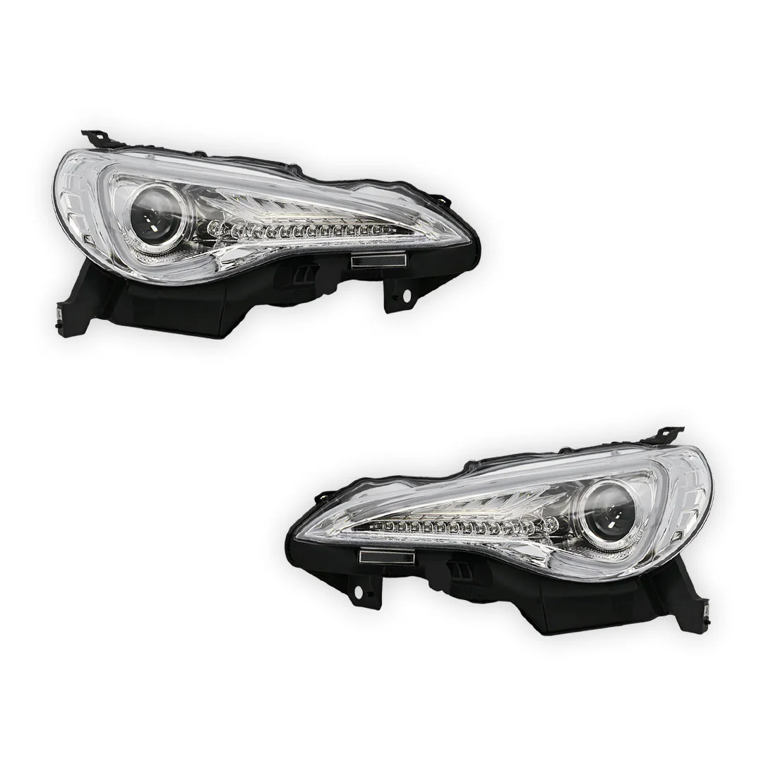 Toyota 86 1st Gen (2017 - 2020) Clear 3D LED DRL Headlights LH + RH - Image 6