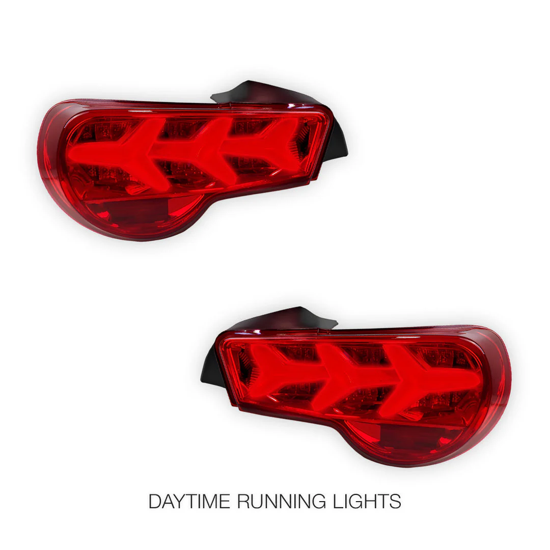 Toyota 86 (2012 - 2021) Lambo Style Sequential Full LED Tail Lights LH + RH - Image 2