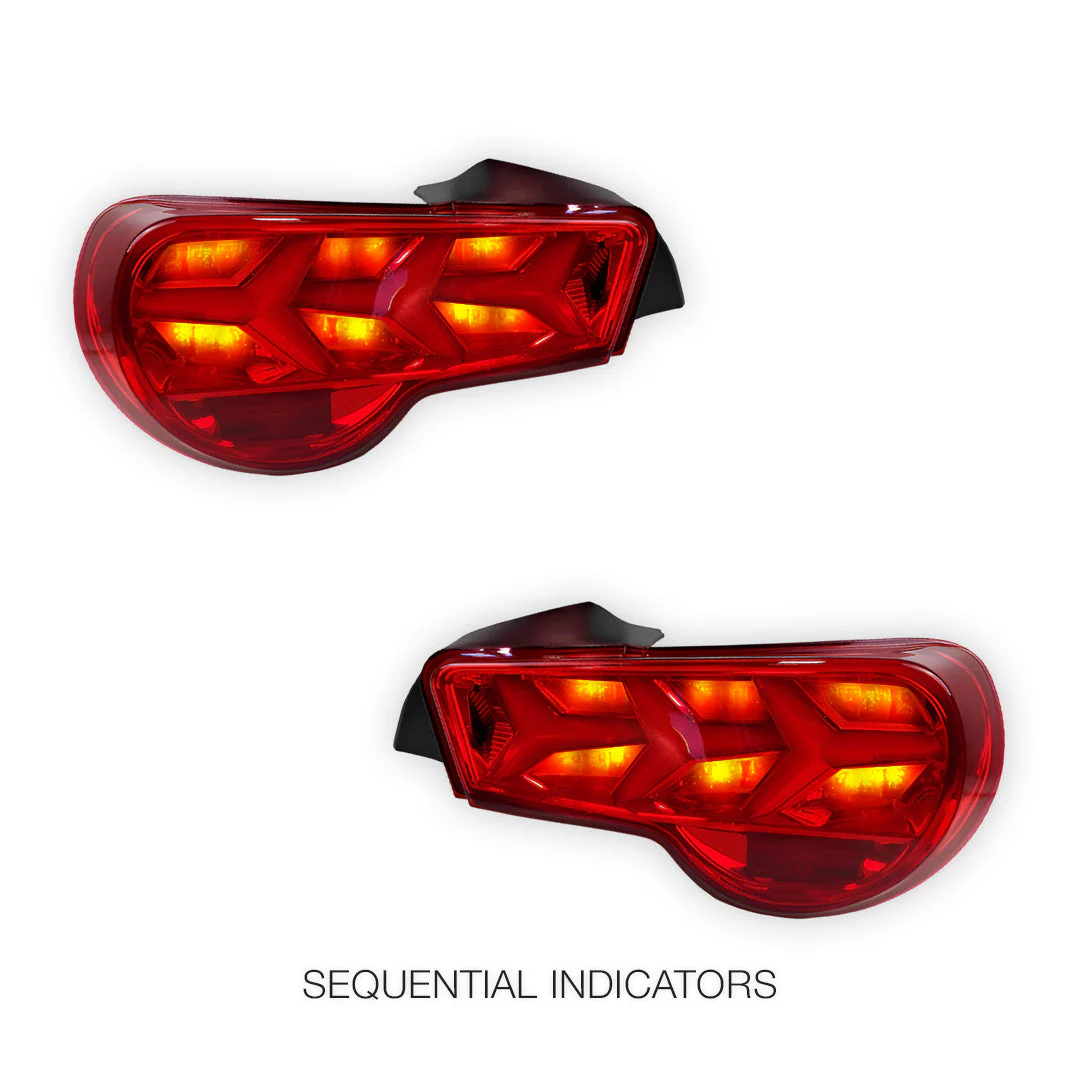 Toyota 86 (2012 - 2021) Lambo Style Sequential Full LED Tail Lights LH + RH - Image 4