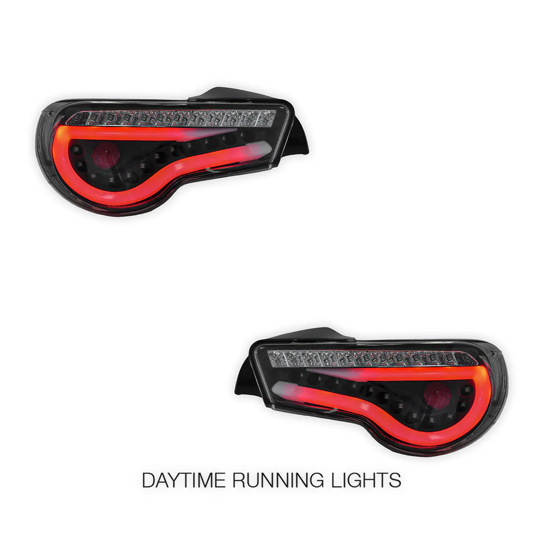 Toyota 86 / ZN6 1st Gen. (2012 - 2021) Sequential Black 3D Stripe Bar Full LED Tail Lights LH + RH - Image 3
