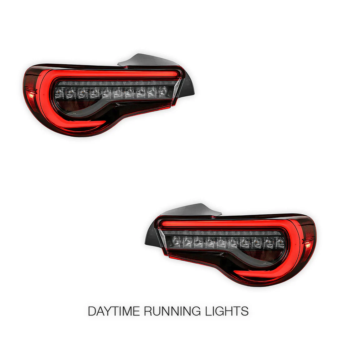 Toyota 86 / ZN6 1st Gen. (2012 - 2021) Sequential Clear Red Full LED Tail Lights LH + RH - Image 3