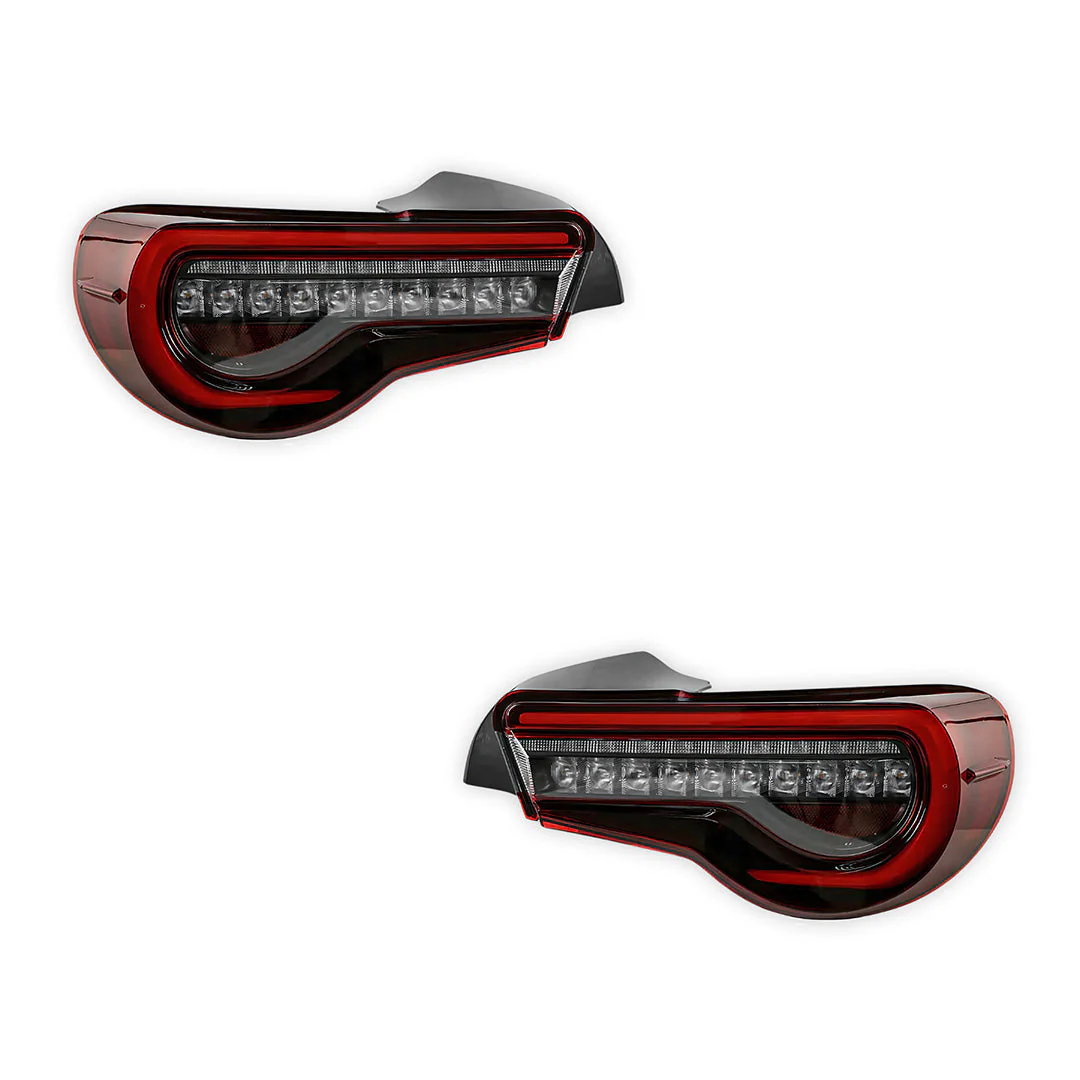 Toyota 86 / ZN6 1st Gen. (2012 - 2021) Sequential Clear Red Full LED Tail Lights LH + RH - Image 5