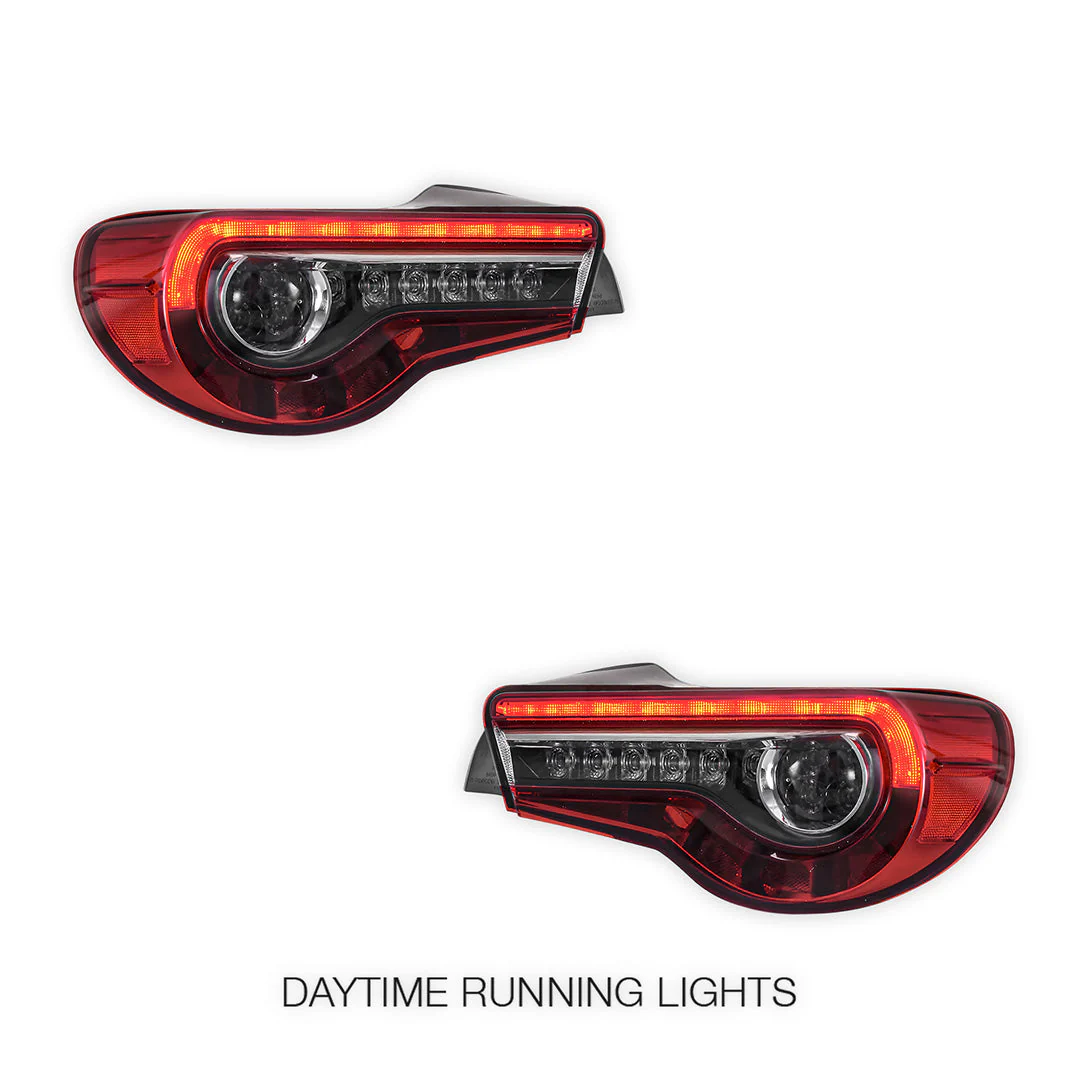 Toyota 86 / ZN6 1st Gen. (2012 - 2021) Sequential Clear Red Full LED Tail Lights LH + RH - Image 3