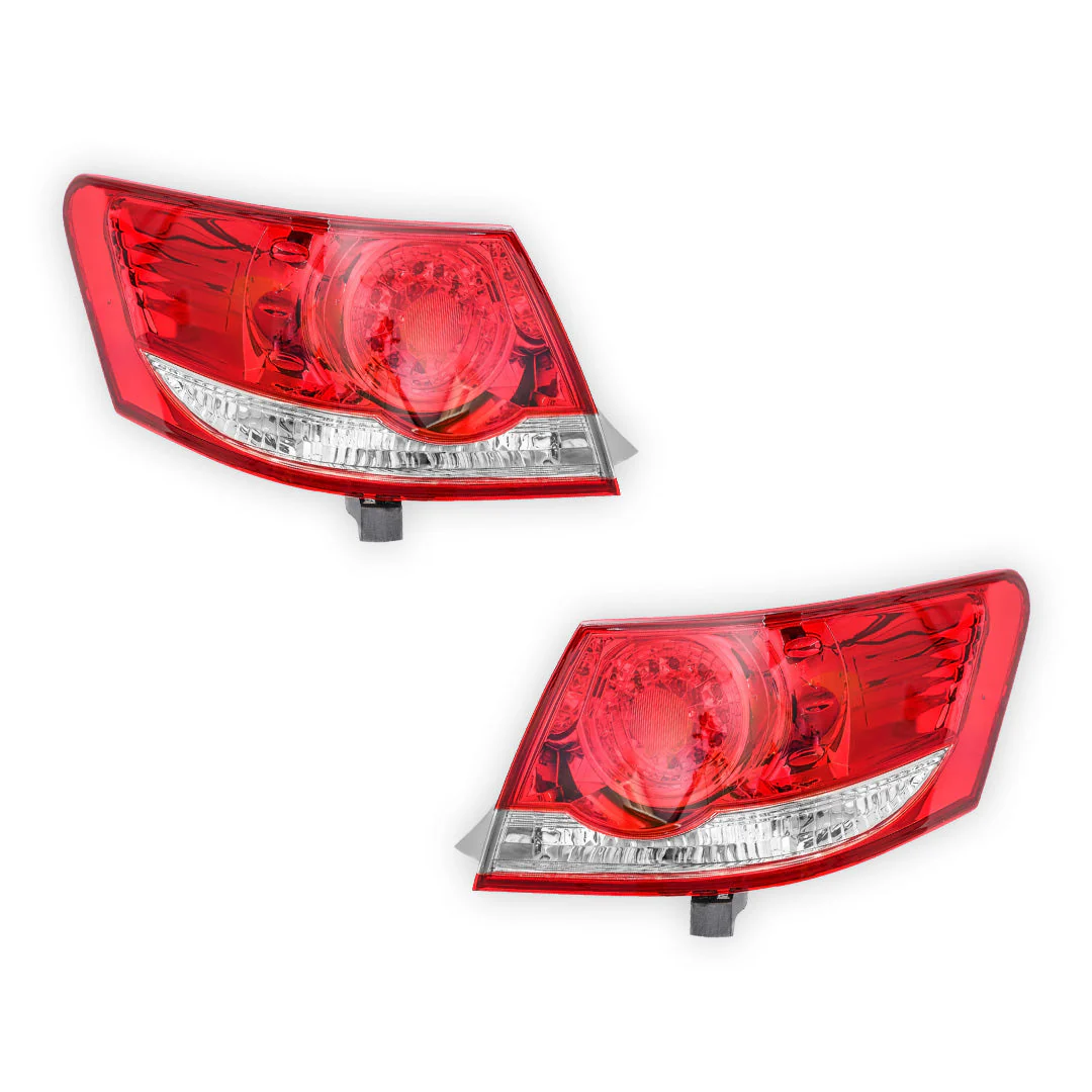 Toyota Aurion GSV40 (2006 - 2009) OEM Style Clear Red Tail Lights LH + RH - Image 2
