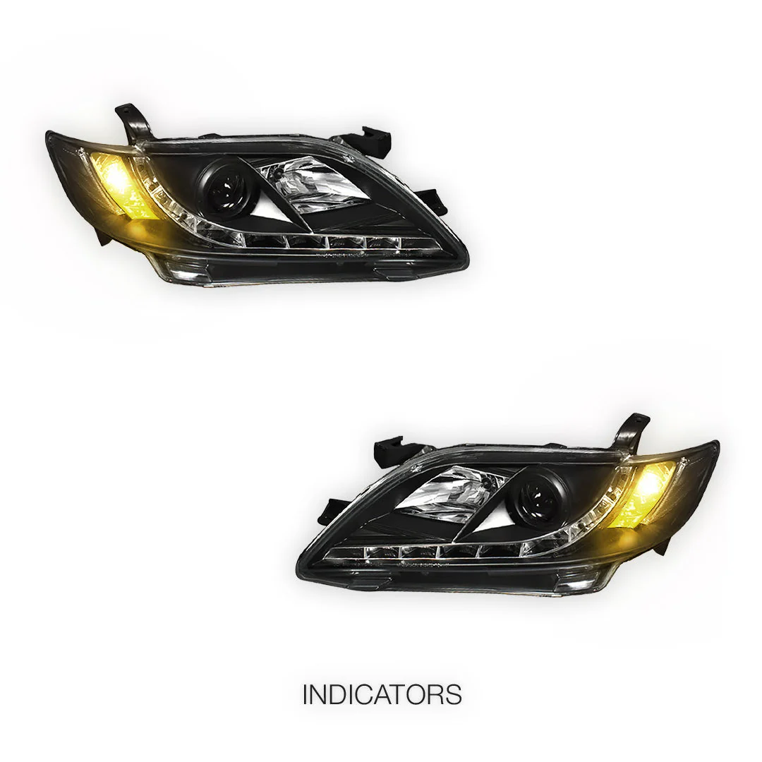 Toyota Camry XV40 (2006 - 2009) DRL Projector Headlights LH + RH - Image 3