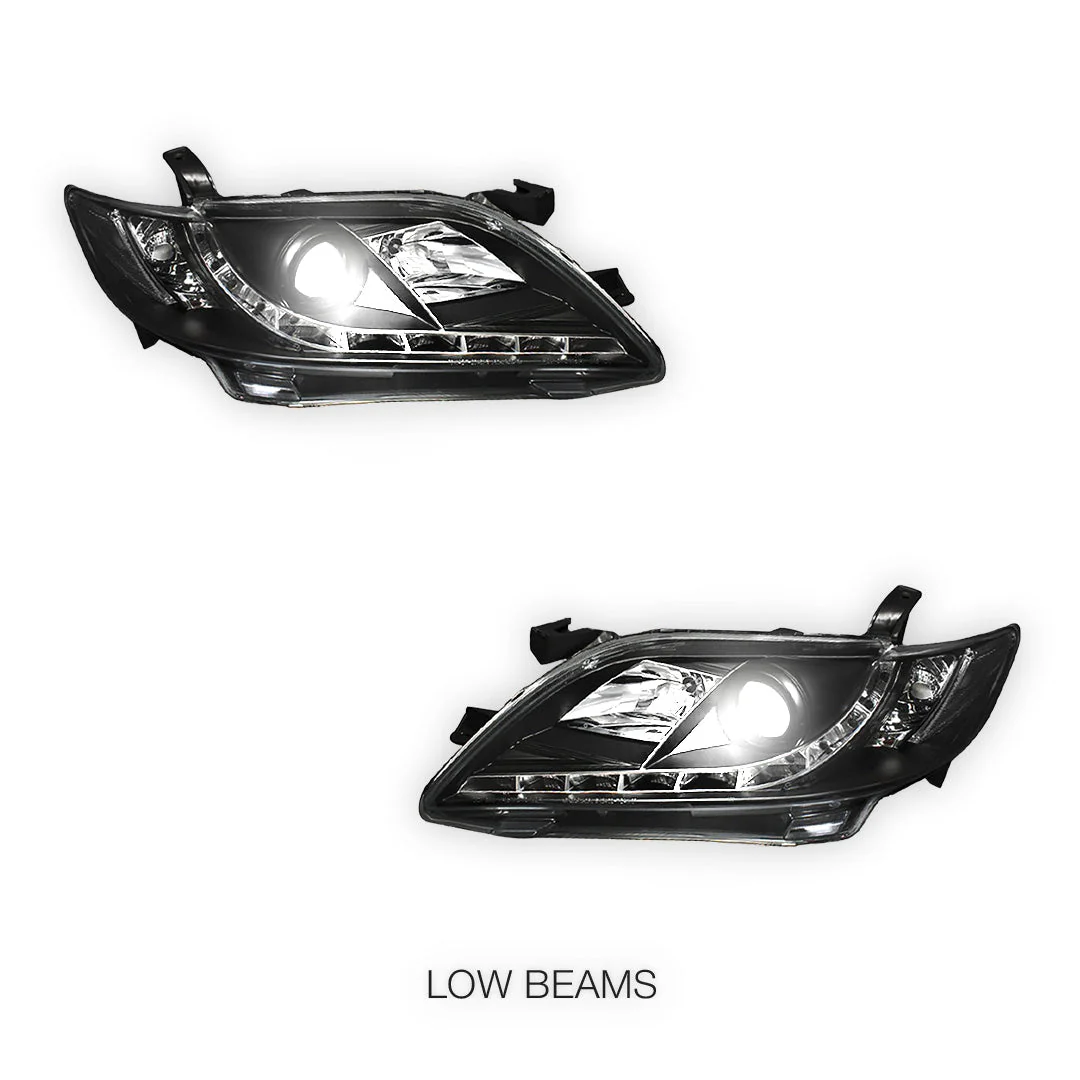 Toyota Camry XV40 (2006 - 2009) DRL Projector Headlights LH + RH - Image 4