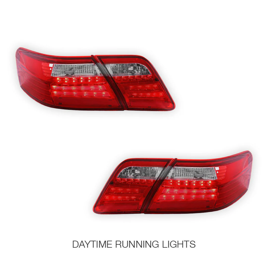 Toyota Camry XV40 (2006 - 2009) Smoked Red LED Tail Lights LH + RH - Image 2