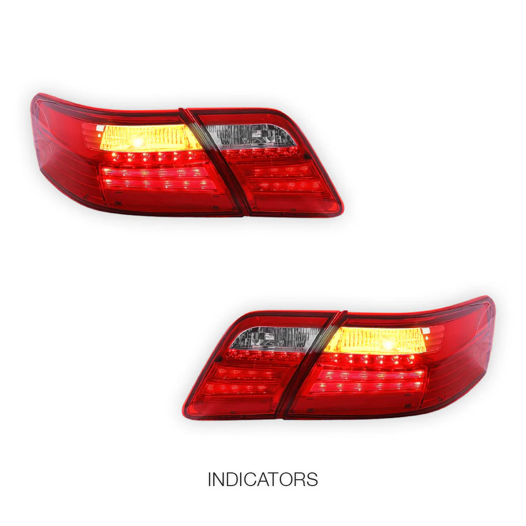 Toyota Camry XV40 (2006 - 2009) Smoked Red LED Tail Lights LH + RH - Image 3