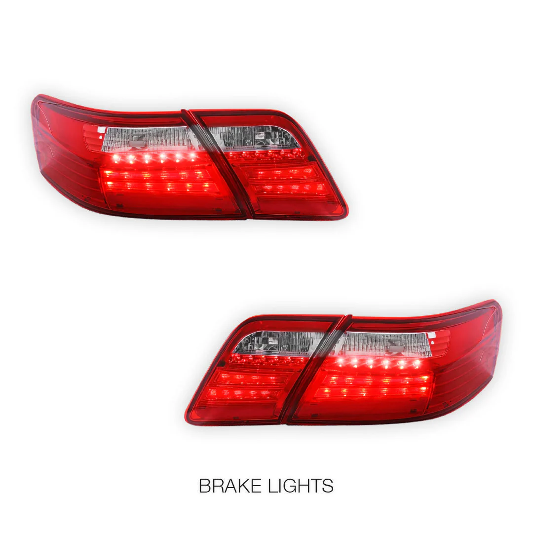 Toyota Camry XV40 (2006 - 2009) Smoked Red LED Tail Lights LH + RH - Image 4