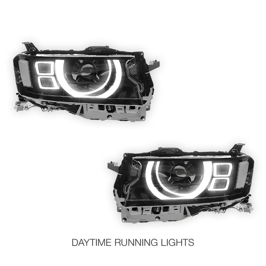 Toyota LandCruiser 300 Series (2021 - 2024) LED Headlights Halo DRL  LH + RH - Image 2