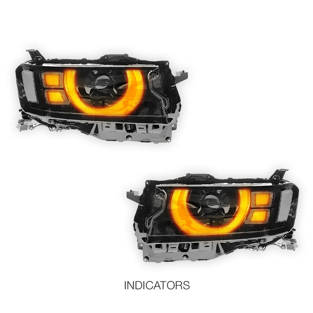 Toyota LandCruiser 300 Series (2021 - 2024) LED Headlights Halo DRL  LH + RH - Image 3