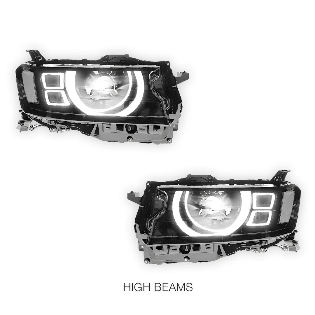 Toyota LandCruiser 300 Series (2021 - 2024) LED Headlights Halo DRL  LH + RH - Image 5