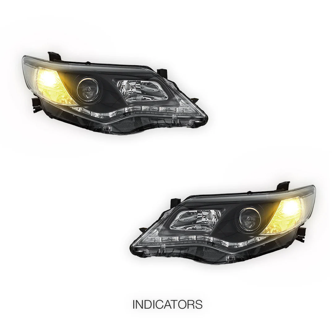 Toyota Camry XV50 (2012 - 2015) DRL Projector Headlights LH + RH - Image 3