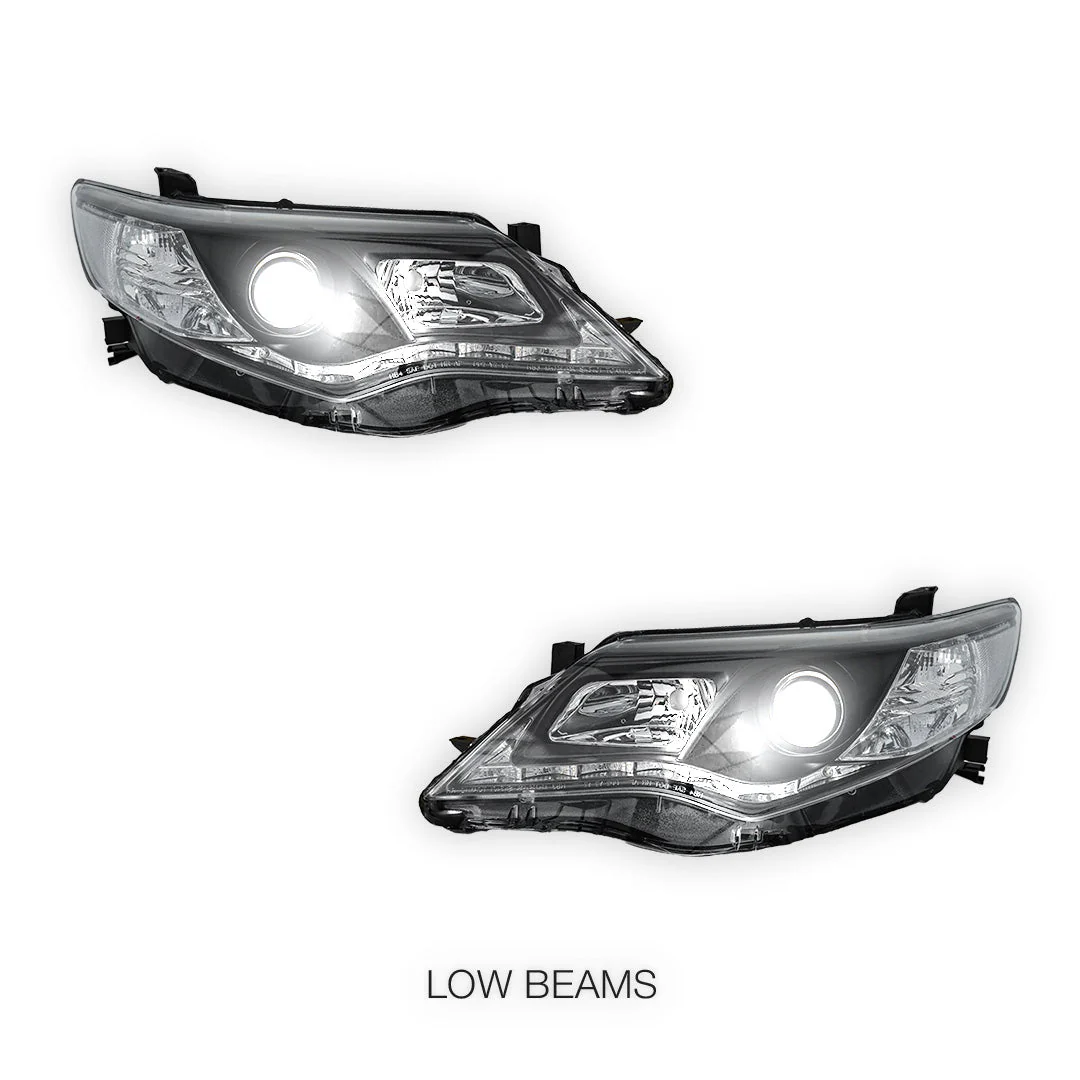 Toyota Camry XV50 (2012 - 2015) DRL Projector Headlights LH + RH - Image 4