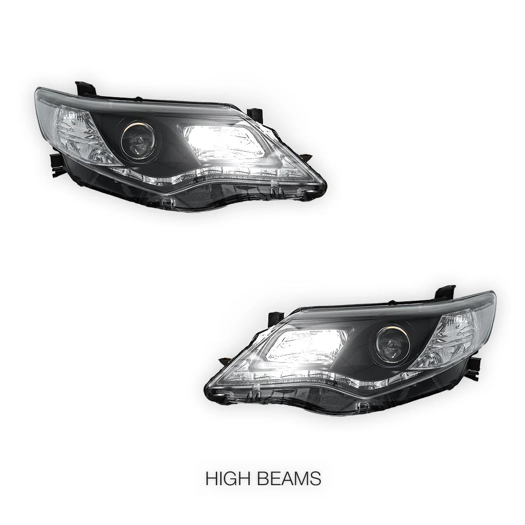 Toyota Camry XV50 (2012 - 2015) DRL Projector Headlights LH + RH - Image 5