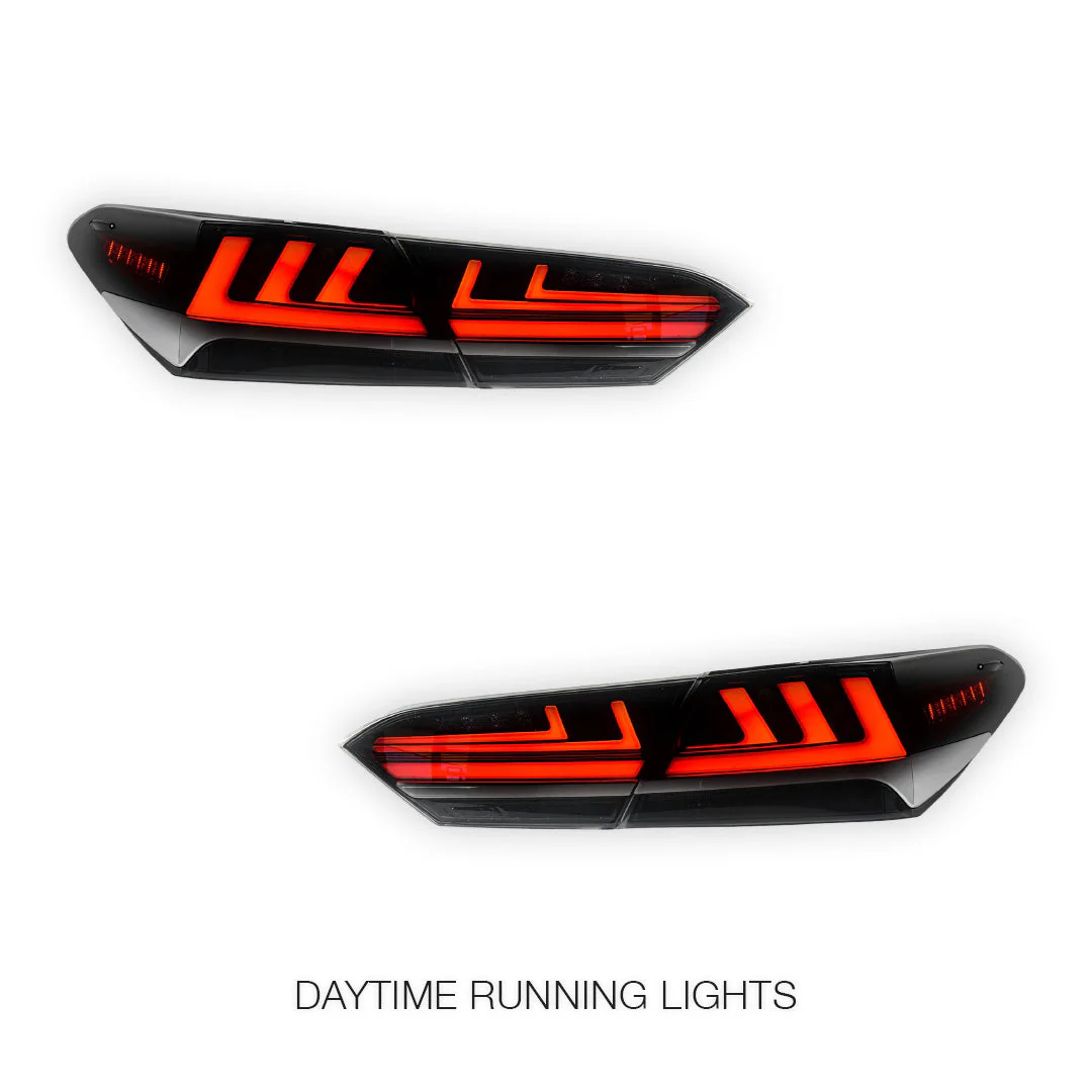 Toyota Camry XV70 (2018 - 2024) JDM Smoked Black Sequential 3D LED Stripe Bar Tail Lights LH + RH - Image 2