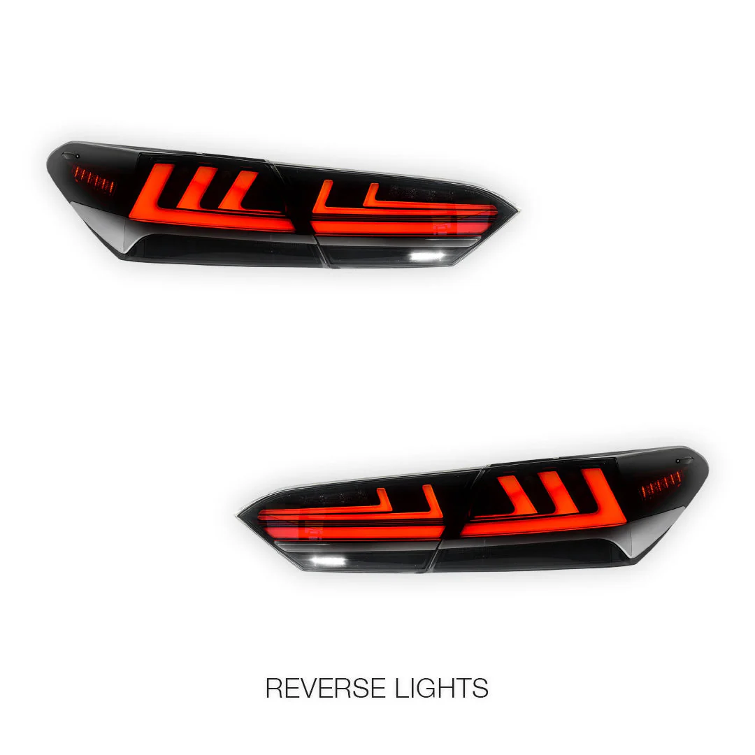 Toyota Camry XV70 (2018 - 2024) JDM Smoked Black Sequential 3D LED Stripe Bar Tail Lights LH + RH - Image 5