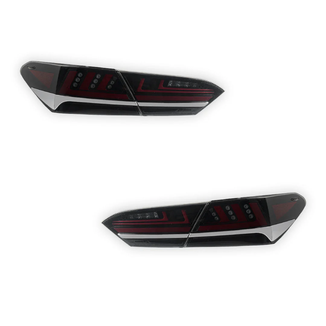 Toyota Camry XV70 (2018 - 2024) JDM Smoked Black Sequential 3D LED Stripe Bar Tail Lights LH + RH - Image 6