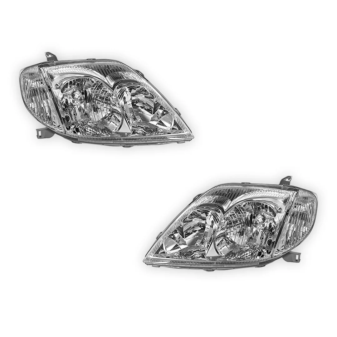 Toyota Corolla E120 ZZE122 Sedan / Wagon (2001 - 2007) Headlights LH + RH - Image 2