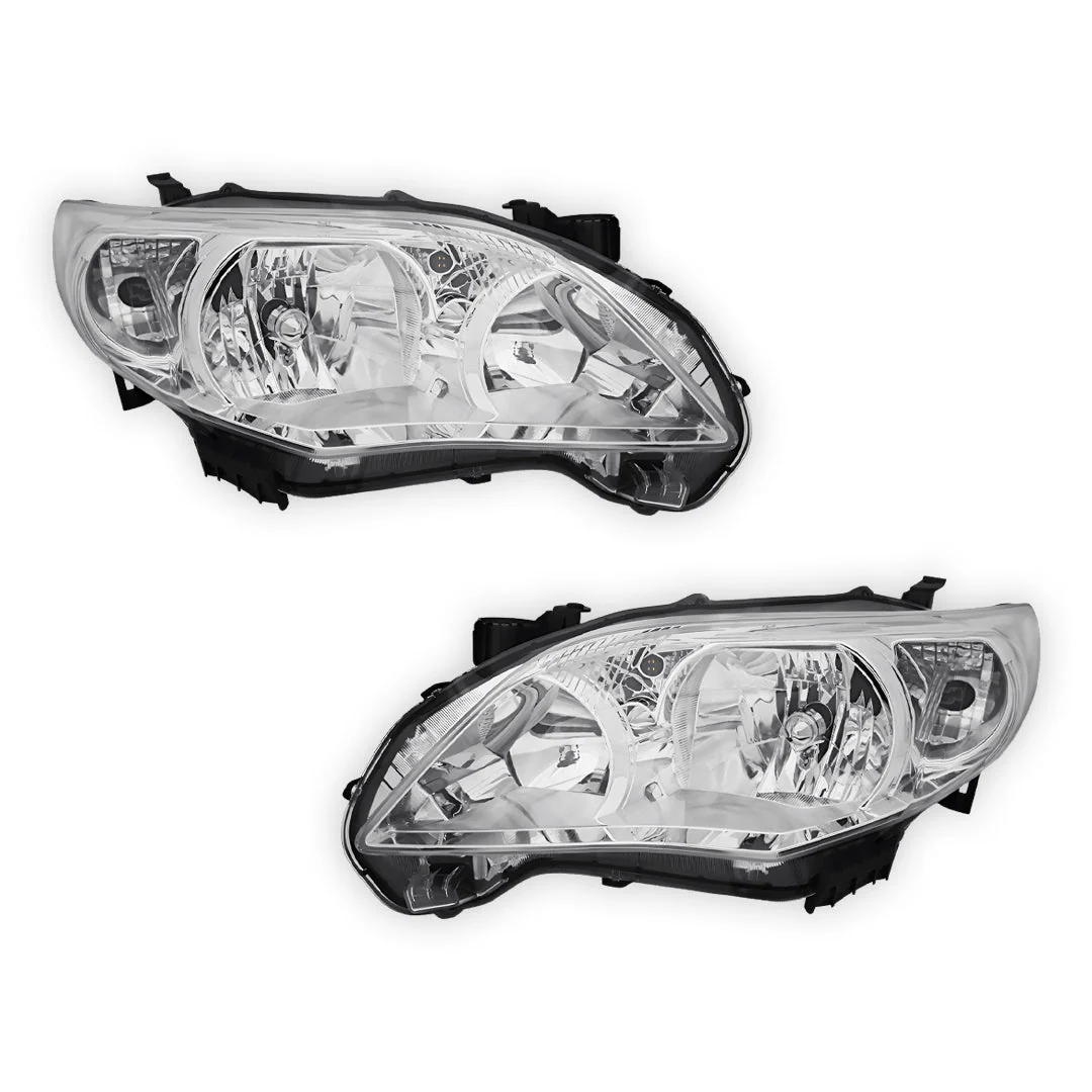 Toyota Corolla E150 (2010 - 2013) OEM Style Non-Xenon Headlights LH + RH - Image 2