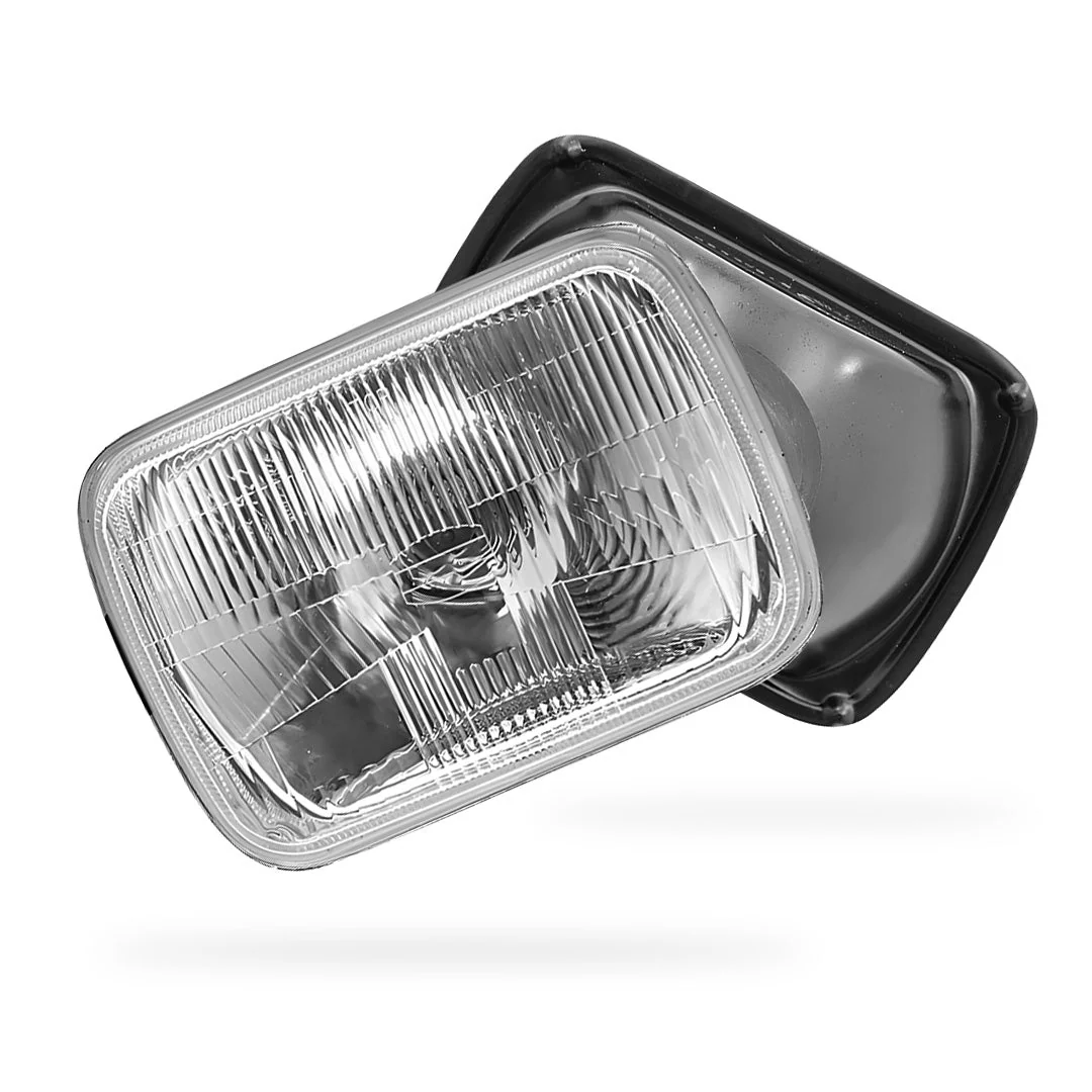 Toyota Corolla E70 (1981 - 1983) Headlights with H4 Globe Glass Lens LH + RH - Image 4
