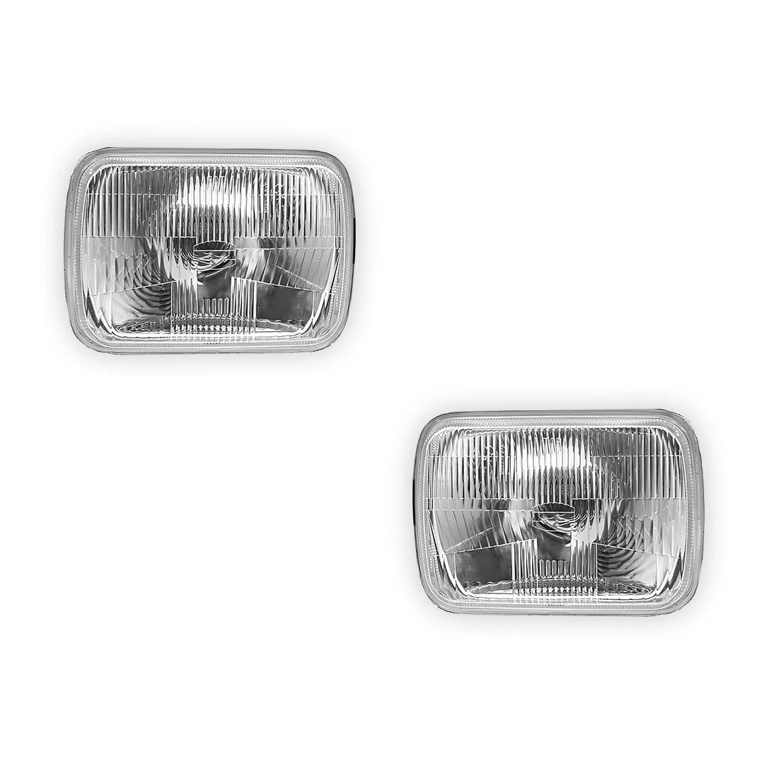 Toyota Corolla E70 (1981 - 1983) Headlights with H4 Globe Glass Lens LH + RH - Image 5