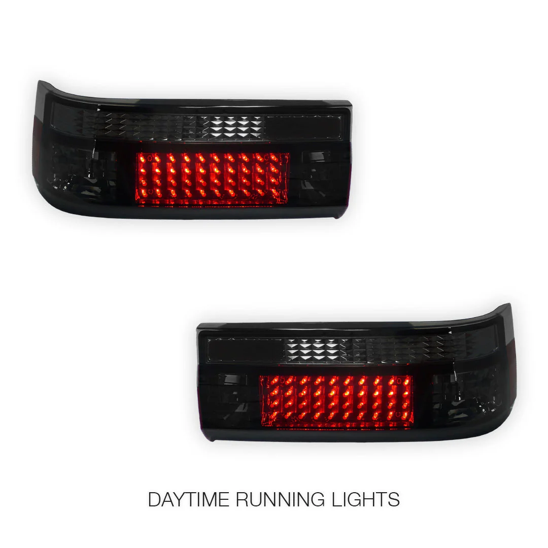 Toyota Corolla E80 / AE86 (1983 - 1987) Smoked Red LED Tail Lights LH + RH - Image 2