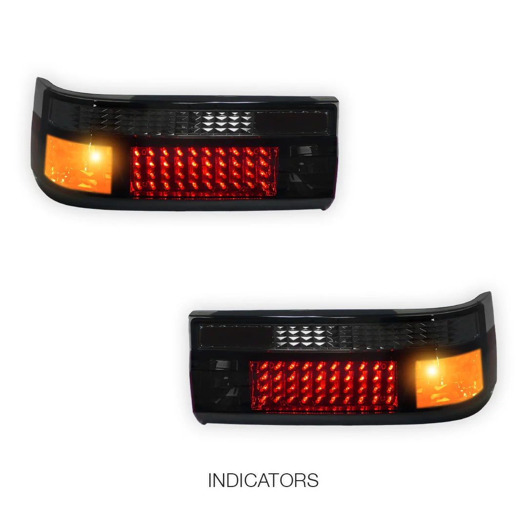 Toyota Corolla E80 / AE86 (1983 - 1987) Smoked Red LED Tail Lights LH + RH - Image 3