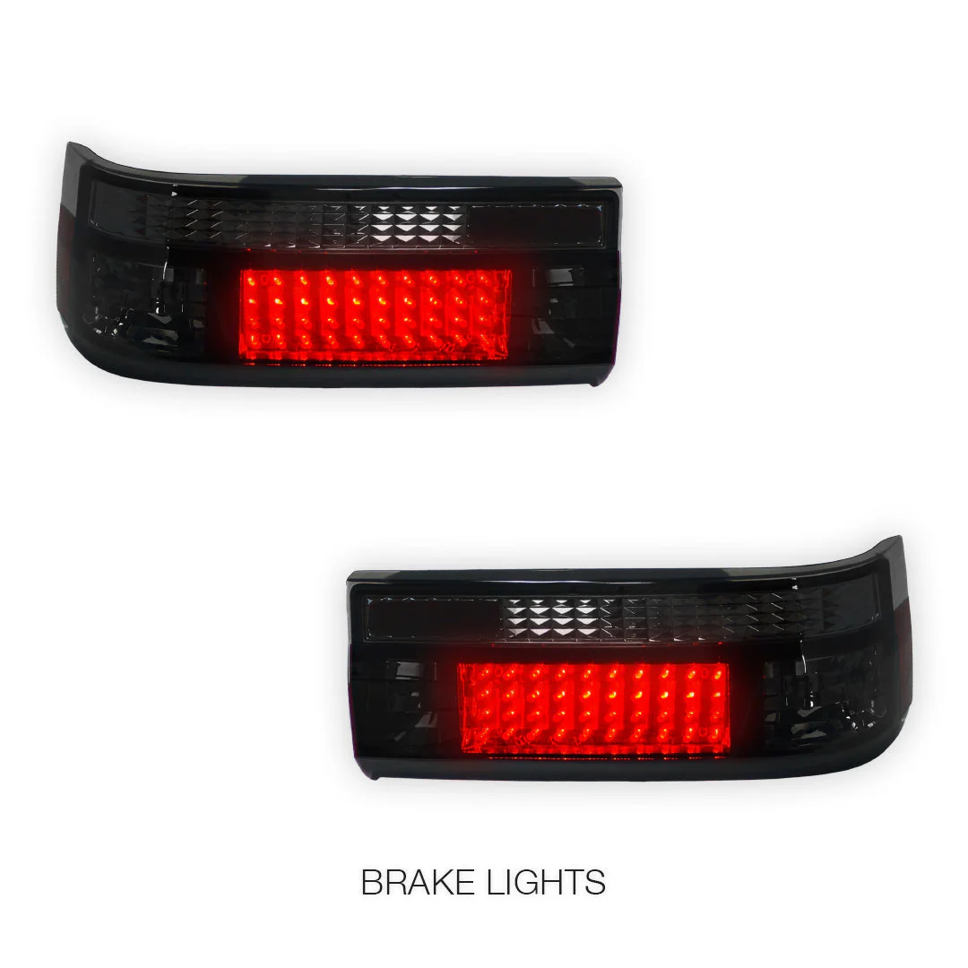 Toyota Corolla E80 / AE86 (1983 - 1987) Smoked Red LED Tail Lights LH + RH - Image 4