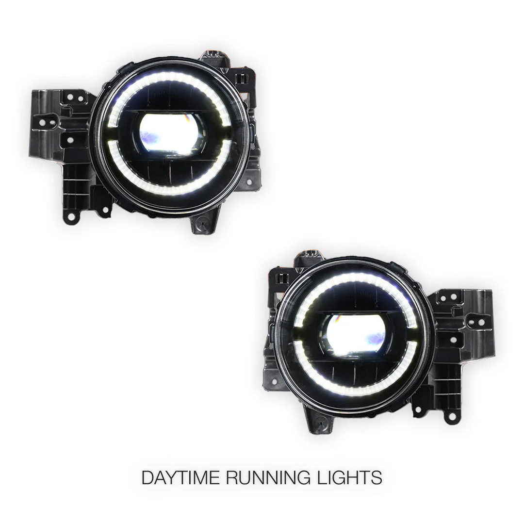 Toyota FJ Cruiser GSJ10R (2006- 2022) Full LED Dual Beam HALO DRL Projector Headlights LH + RH - Image 2