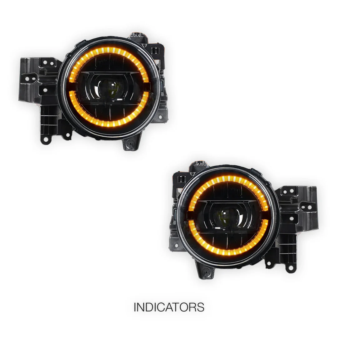 Toyota FJ Cruiser GSJ10R (2006- 2022) Full LED Dual Beam HALO DRL Projector Headlights LH + RH - Image 3