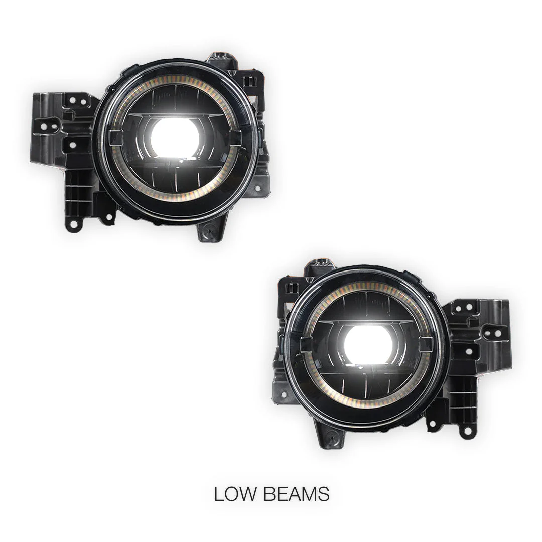 Toyota FJ Cruiser GSJ10R (2006- 2022) Full LED Dual Beam HALO DRL Projector Headlights LH + RH - Image 4