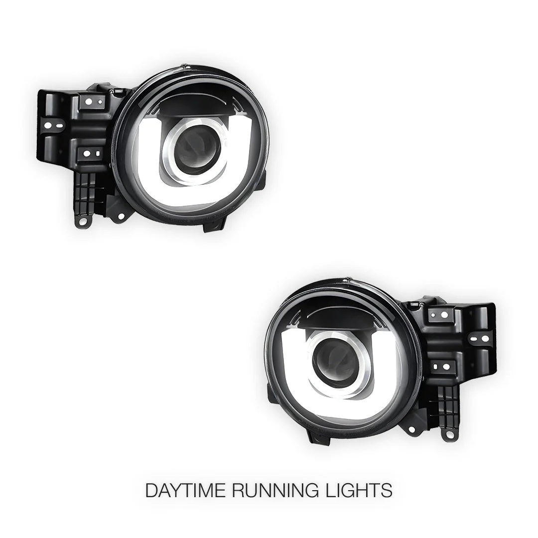 Toyota FJ Cruiser GSJ15R (2011- 2017) LED DRL Dual Beam Projector Headlights LH + RH - Image 2
