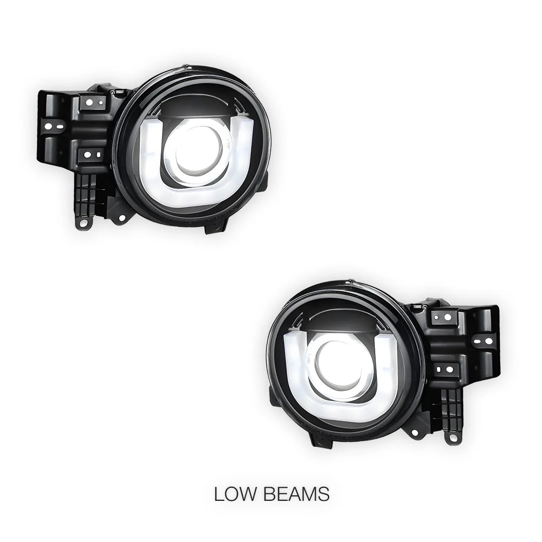 Toyota FJ Cruiser GSJ15R (2011- 2017) LED DRL Dual Beam Projector Headlights LH + RH - Image 3