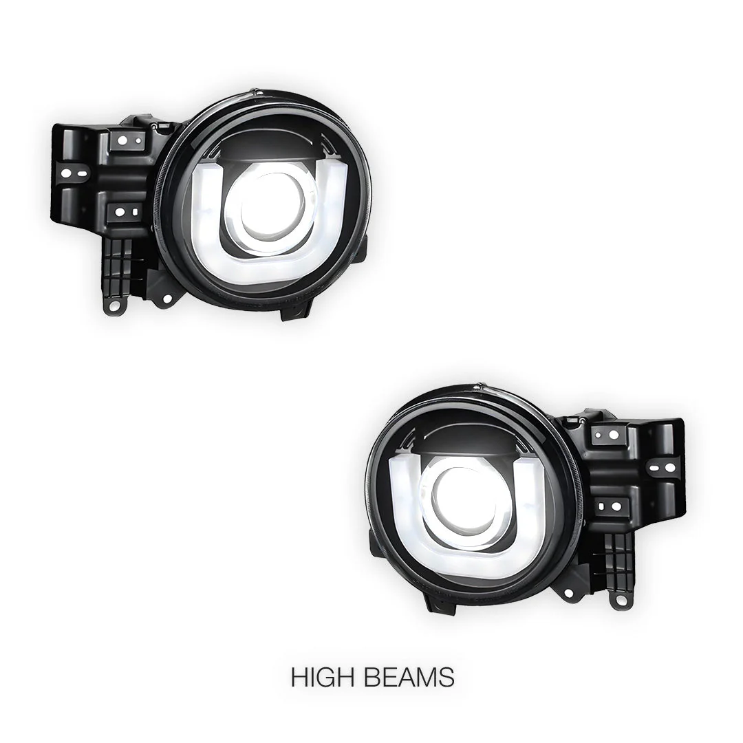 Toyota FJ Cruiser GSJ15R (2011- 2017) LED DRL Dual Beam Projector Headlights LH + RH - Image 4