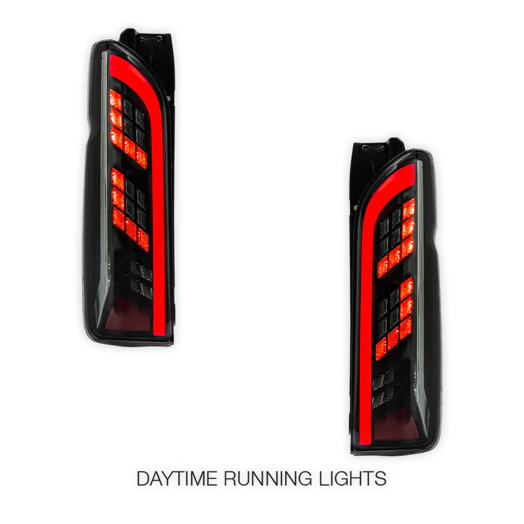 Toyota Hiace H200 (2005 - 2018) Sequential Smoked Tail Lights LH + RH - Image 2
